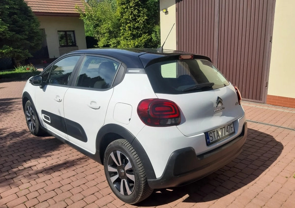 Citroen C3 cena 47500 przebieg: 40025, rok produkcji 2020 z Żabno małe 301